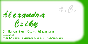 alexandra csiky business card